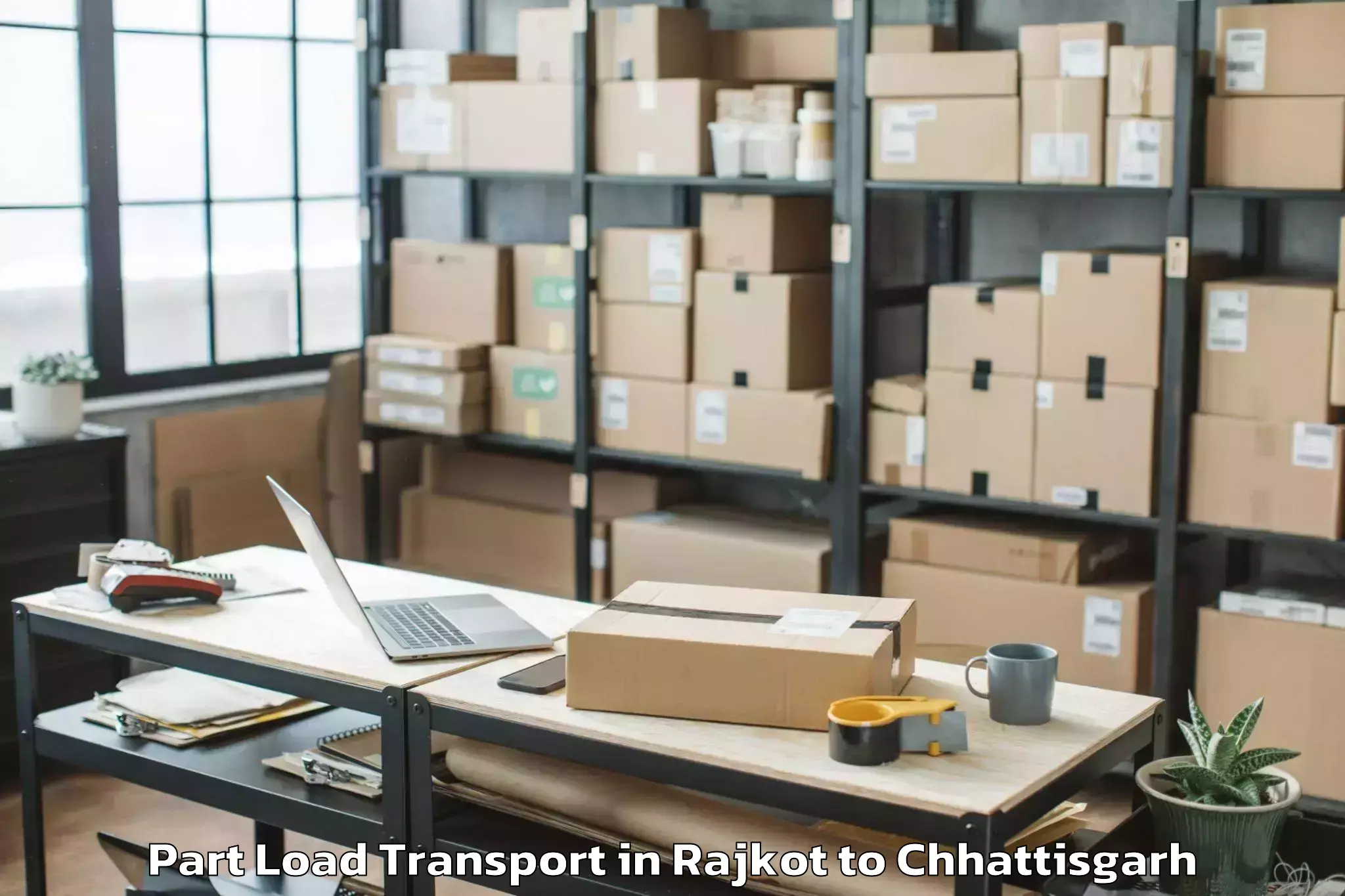 Professional Rajkot to Pakhanjur Part Load Transport